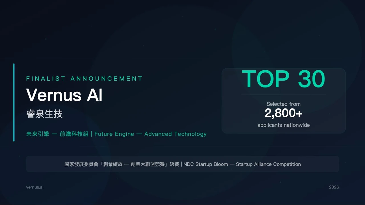 Vernus AI is a Top 30 finalist among 2,800+ applicants in the NDC Startup Bloom competition